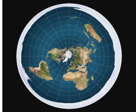 Flat earth map