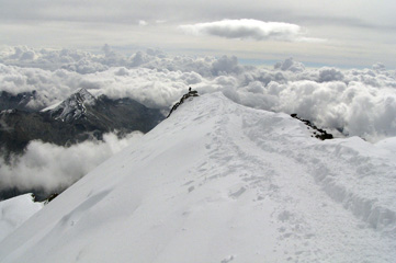 Looking down from the summit