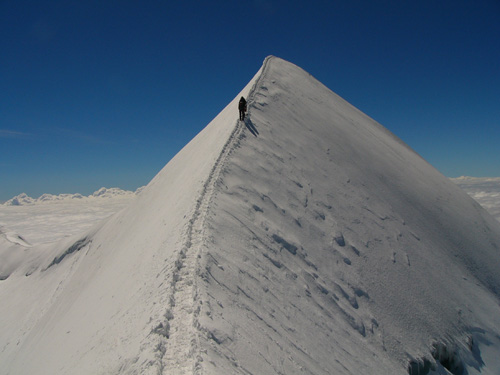 The summit ridge