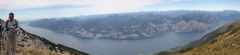 Panorama of the neck of Lake Garda