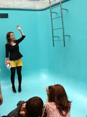 21st Century Museum, inside the pool - note the cut in ladder