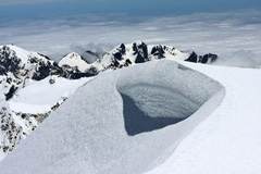 Just below the summit