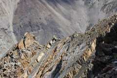 Les clambering up Cerro Madsen
