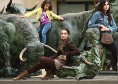 Bull monument in Pamplona