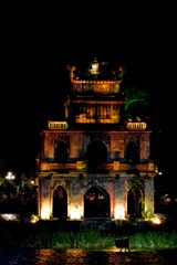 Turtle Tower on the island, Hoan Kiem Lake